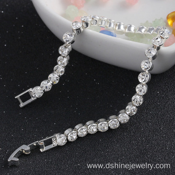 Austria Crystal Shiny Elegance Silver Jewellery Bracelet